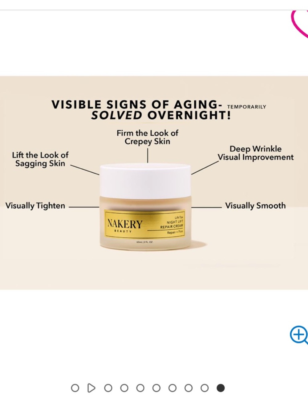Nakery Beauty Night Lift Repair Cream with Lift Tox - Picture 9 of 10